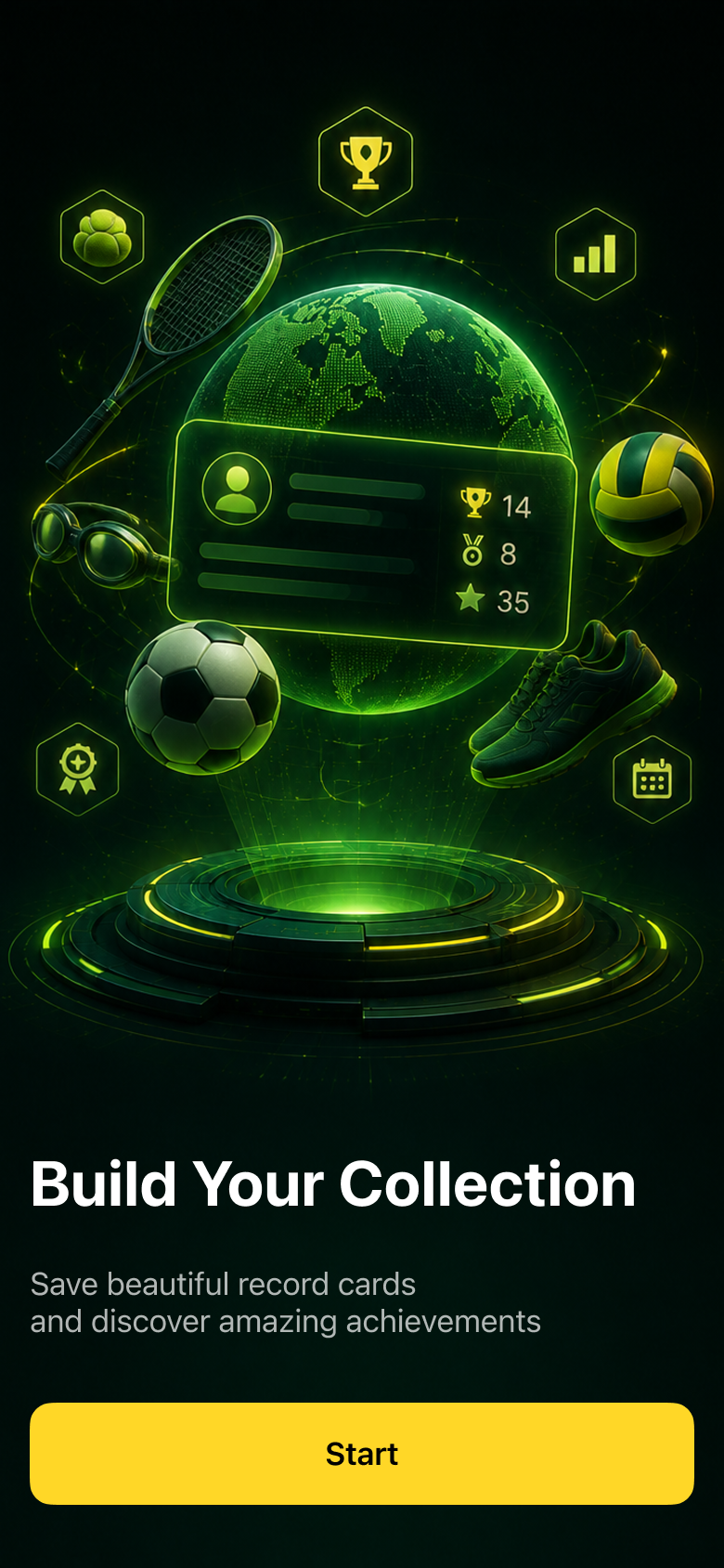 Yoyoplanet Home screen — sport search input